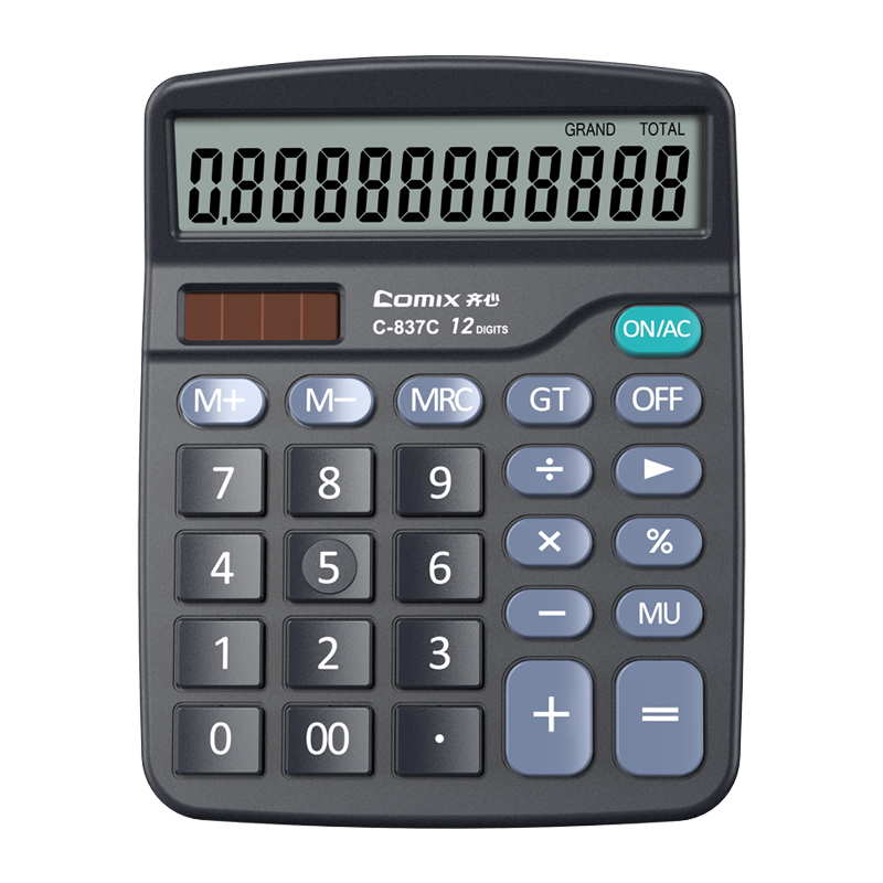 齐心 C-837C 计算器 中台 超省钱普通办公 黑色 XTGM02021238073171